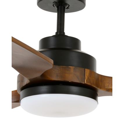 Lucci air 213054 - LED Вентилатор за таван SHOALHAVEN GX53/17W/230V черен/пауловния + дистанционно управление