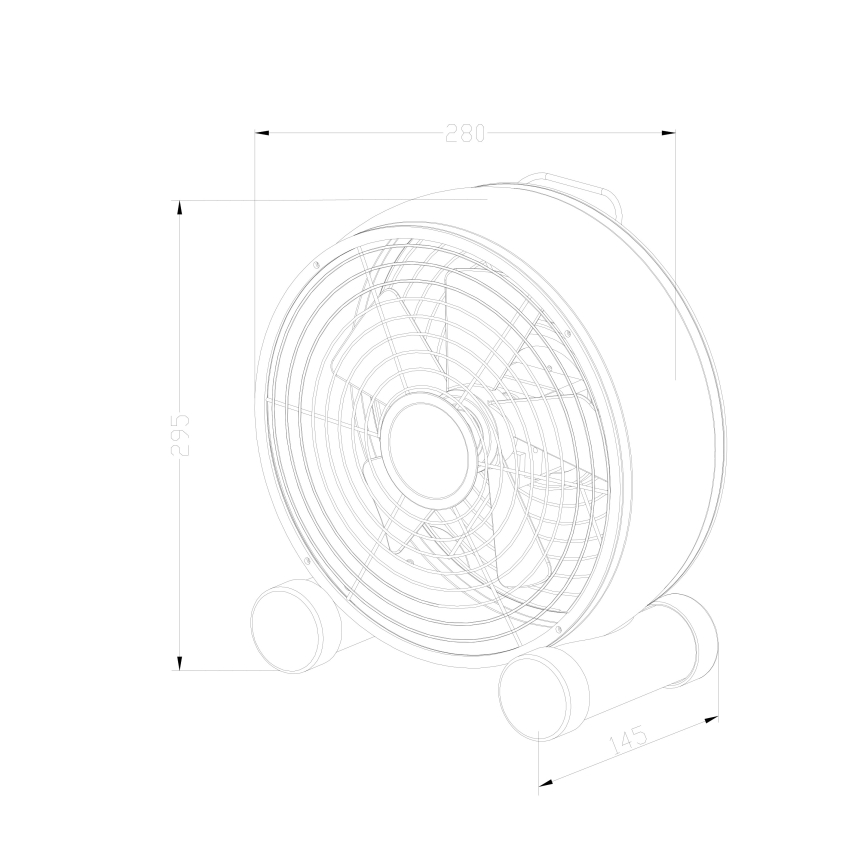 Lucci air 213120 - Настолен вентилатор BREEZE, черен, Ø 28 см