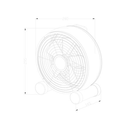 Lucci air 213121 - Настолен вентилатор BREEZE, кафяв, Ø 28 см