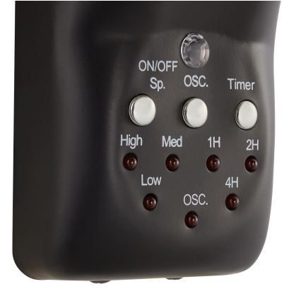 Lucci air 213124 - Стенен вентилатор BREEZE 55W/230V черен + дистанционно