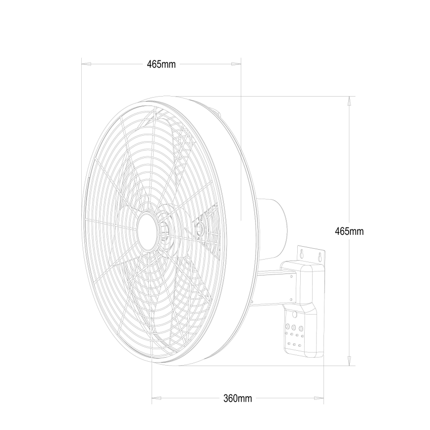 Lucci air 213124 - Стенен вентилатор BREEZE 55W/230V черен + дистанционно