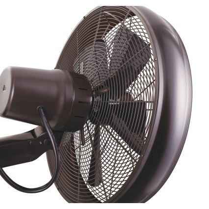 Lucci air 213125 - Стенен вентилатор BREEZE 55W/230V черен/кафяв + дистанционно управление