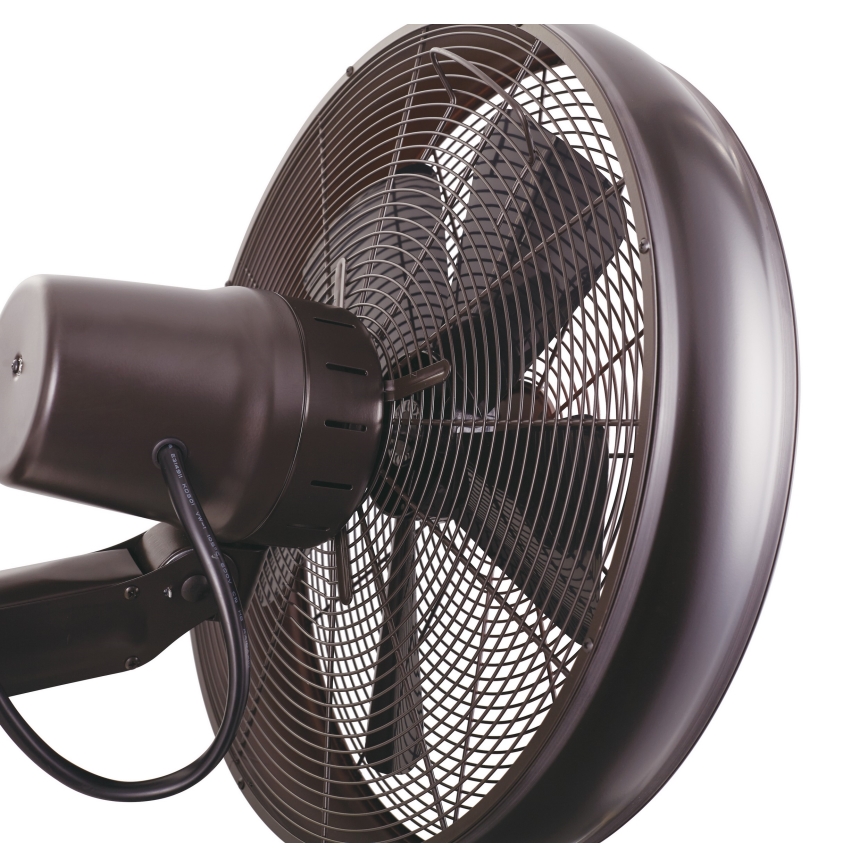 Lucci air 213125 - Стенен вентилатор BREEZE 55W/230V черен/кафяв + дистанционно управление