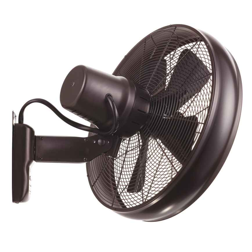 Lucci air 213125 - Стенен вентилатор BREEZE 55W/230V черен/кафяв + дистанционно управление