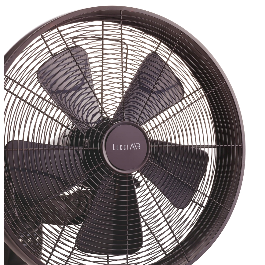 Lucci air 213125 - Стенен вентилатор BREEZE 55W/230V черен/кафяв + дистанционно управление
