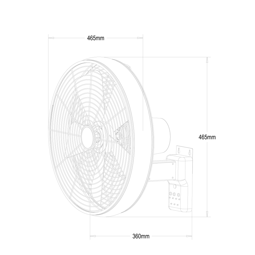 Lucci air 213125 - Стенен вентилатор BREEZE 55W/230V черен/кафяв + дистанционно управление