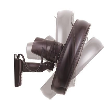 Lucci air 213125 - Стенен вентилатор BREEZE 55W/230V черен/кафяв + дистанционно управление