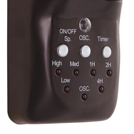 Lucci air 213125 - Стенен вентилатор BREEZE 55W/230V черен/кафяв + дистанционно управление