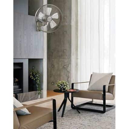 Lucci air 213126 - Стенен вентилатор BREEZE 55W/230V матов хром + дистанционно управление