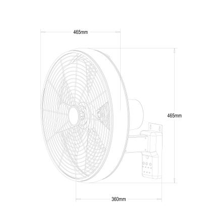 Lucci Air 213128EU - Стенен вентилатор BREEZE 55W/230V бял + дистанционно управление