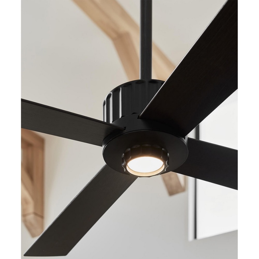 Lucci air 213170 - LED Вентилатор за таван NEWPORT черен + дистанционно управление
