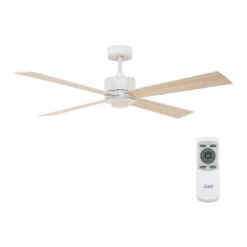 Lucci air 213171 - LED Вентилатор за таван NEWPORT дърво/бял/бежов + дистанционно управление