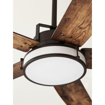 Lucci air 213175 - LED Димируем таванен вентилатор LOUISVILLE 1xGX53/18W/230V кафяв + дистанционно управление