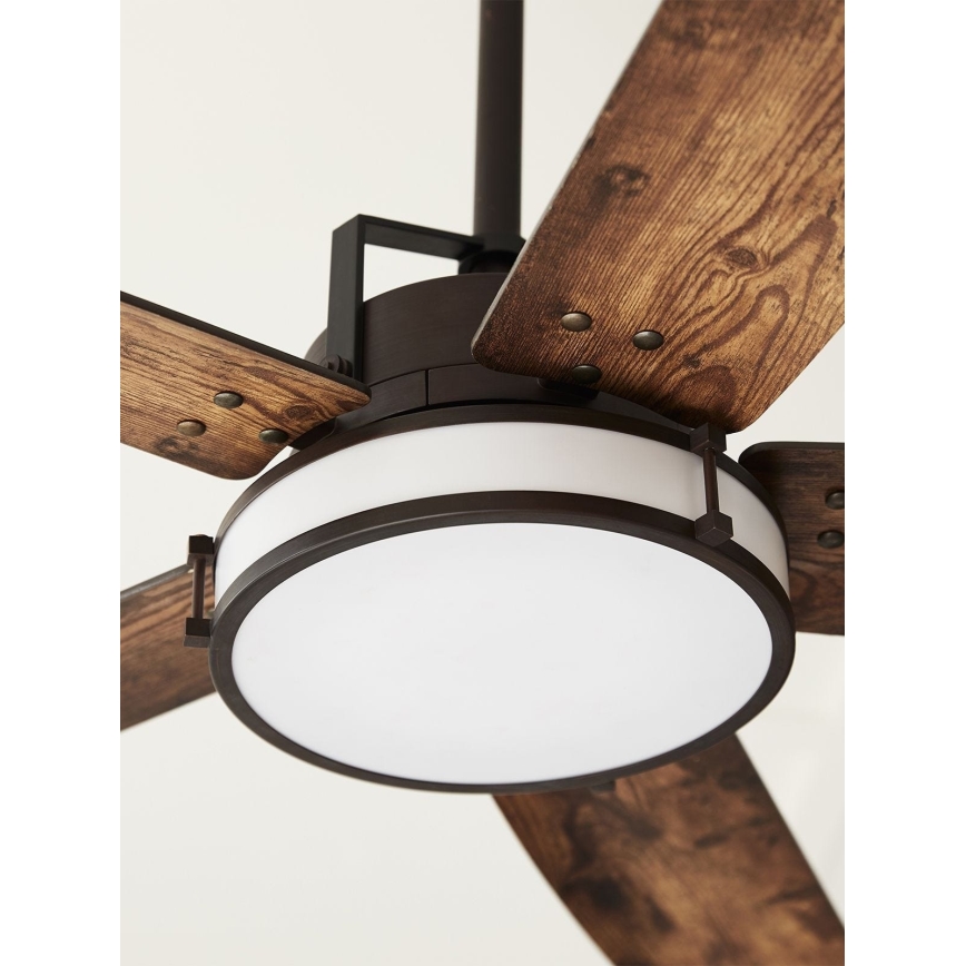 Lucci air 213175 - LED Димируем таванен вентилатор LOUISVILLE 1xGX53/18W/230V кафяв + дистанционно управление