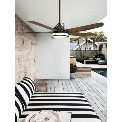 Lucci air 213175 - LED Димируем таванен вентилатор LOUISVILLE 1xGX53/18W/230V кафяв + дистанционно управление