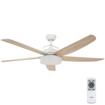 Lucci air 213176-LED Димируем таванен вентилатор LOUISVILLE 1xGX53/18W/230V дървен/бял + дистанционно управление