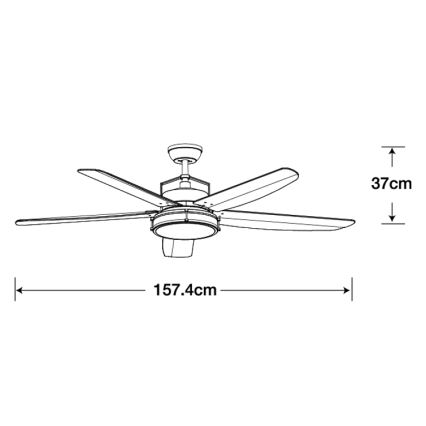 Lucci air 213176-LED Димируем таванен вентилатор LOUISVILLE 1xGX53/18W/230V дървен/бял + дистанционно управление
