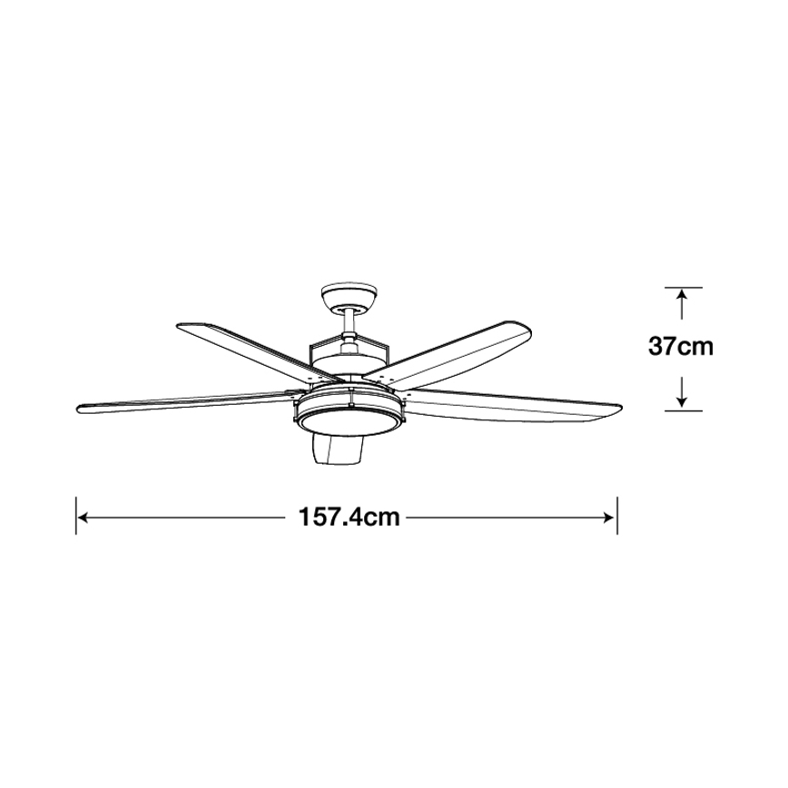 Lucci air 213176-LED Димируем таванен вентилатор LOUISVILLE 1xGX53/18W/230V дървен/бял + дистанционно управление