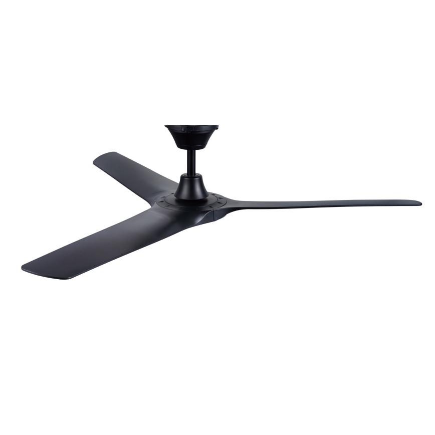 Lucci Air 21321649 - Вентилатор за таван ABYSS Ø 142 см IP66 черен + дистанционно управление
