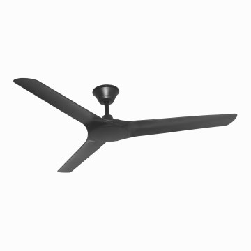 Lucci Air 21321649 - Вентилатор за таван ABYSS Ø 142 см IP66 черен + дистанционно управление