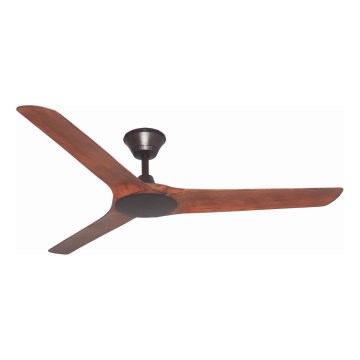 Lucci Air 21321749 - Вентилатор за таван ABYSS Ø 142 см IP66 кафяв + дистанционно управление