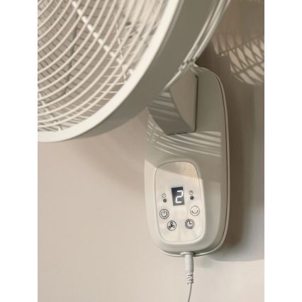 Lucci Air 21326649 - Стенен вентилатор GLIDE 36W/230V, Ø 45 см, бял, с дистанционно управление