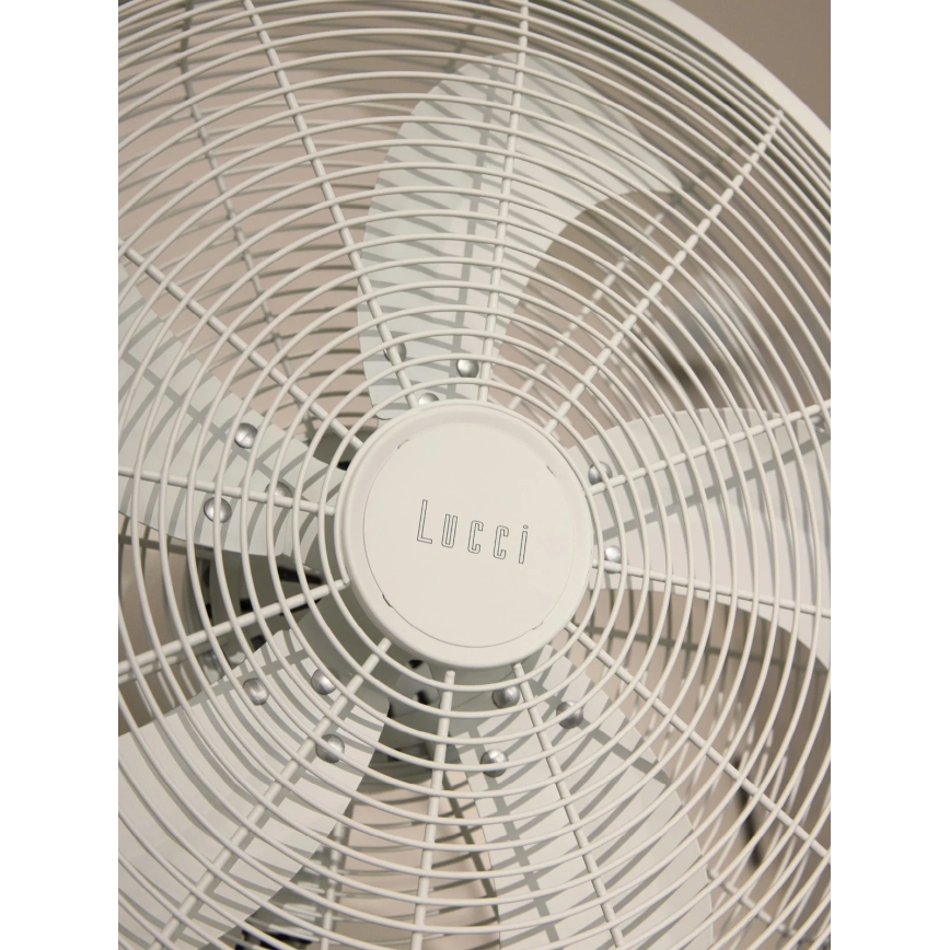 Lucci Air 21326649 - Стенен вентилатор GLIDE 36W/230V, Ø 45 см, бял, с дистанционно управление