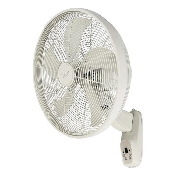 Lucci Air 21326649 - Стенен вентилатор GLIDE 36W/230V, Ø 45 см, бял, с дистанционно управление
