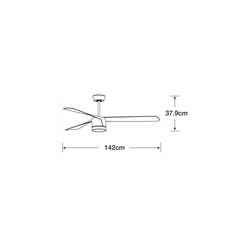 Lucci air 213280 - Вентилатор за таван PEREGRINE 1xGX53/12W/230V бял + дистанционно управление