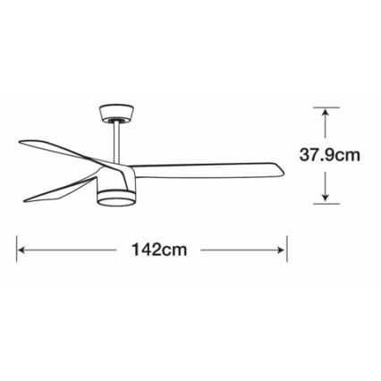 Lucci air 213281 - Вентилатор за таван PEREGRINE 1xGX53/12W/230V черен + дистанционно управление