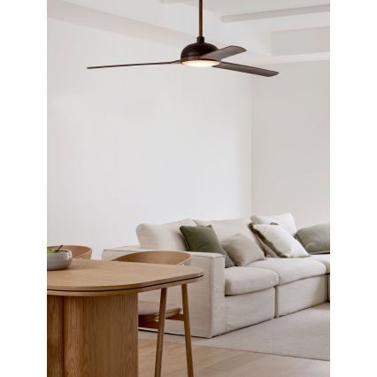 Lucci air 213300 - LED Димируем таванен вентилатор UNIONE 1xGX53/12W/230V кафяв + дистанционно управление