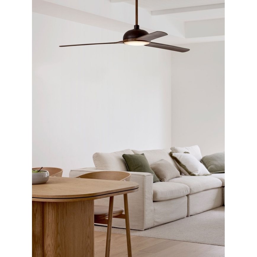 Lucci air 213300 - LED Димируем таванен вентилатор UNIONE 1xGX53/12W/230V кафяв + дистанционно управление