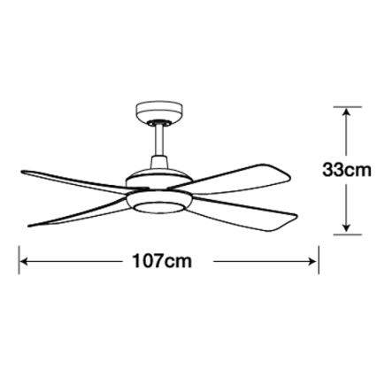 Lucci air 213302 - LED Димируем вентилатор за таван SLIPSTREAM 1xGX53/12W/230V бял + дистанционно управление