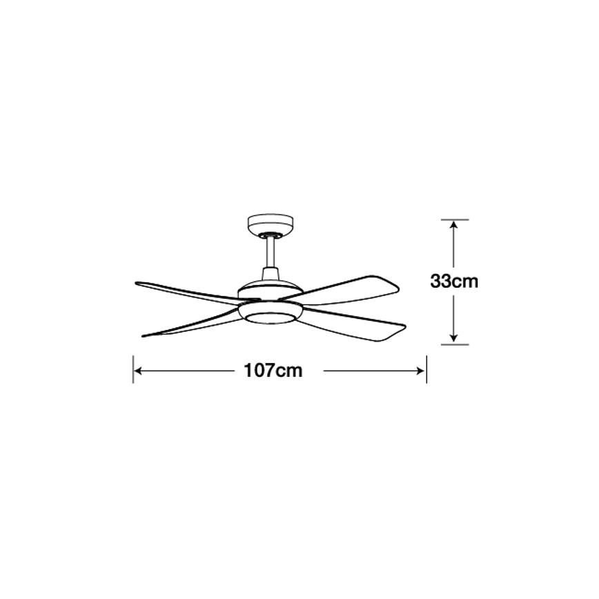 Lucci air 213302 - LED Димируем вентилатор за таван SLIPSTREAM 1xGX53/12W/230V бял + дистанционно управление