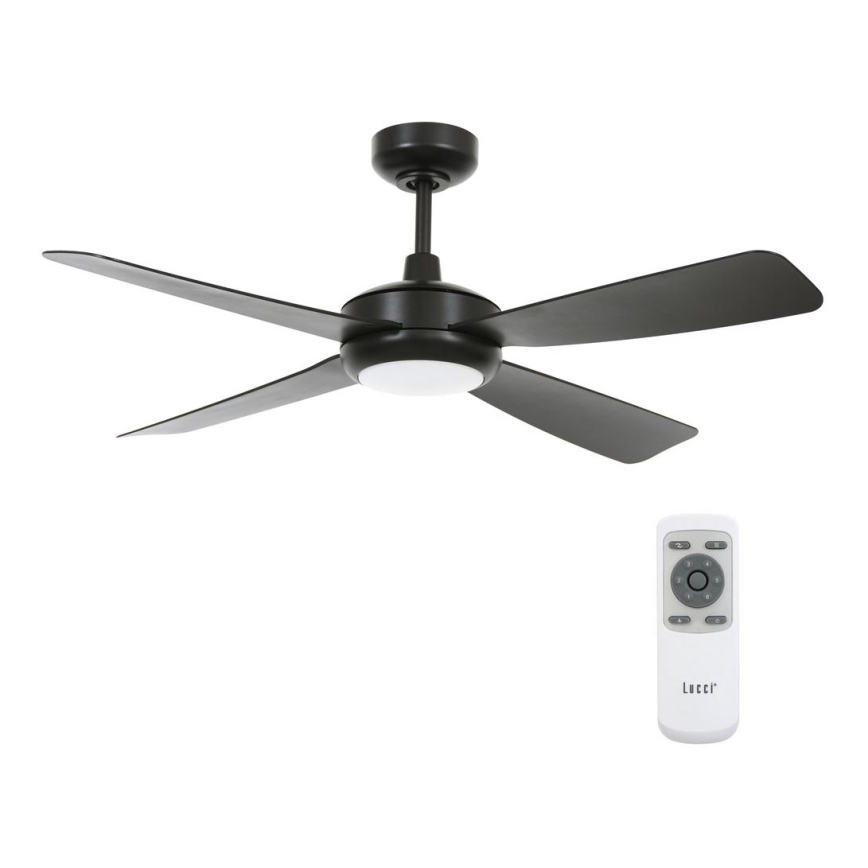 Lucci air 213303 - LED Димируем вентилатор за таван SLIPSTREAM 1xGX53/12W/230V черен + дистанционно управление