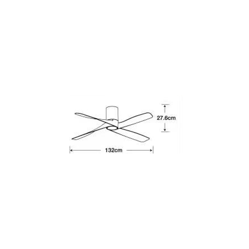 Lucci air 213350 - LED Димируем вентилатор за таван RIVIERA 1xGX53/12W/230V бял + дистанционно управление