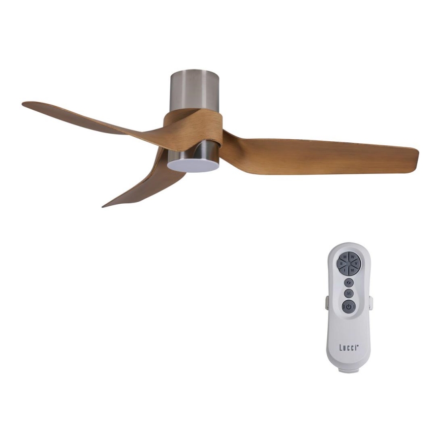 Lucci air 213355-LED Димируем таванен вентилатор NAUTICA 1xGX53/12W/230V кафяв/лъскав хром + дистанционно управление