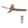 Lucci air 213355-LED Димируем таванен вентилатор NAUTICA 1xGX53/12W/230V кафяв/лъскав хром + дистанционно управление