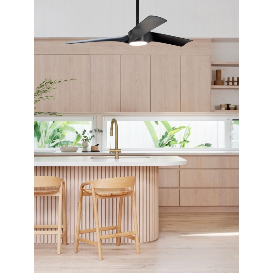 Lucci air 213358 - LED Димируем вентилатор за таван LINE 1xGX53/12W/230V черен + дистанционно управление