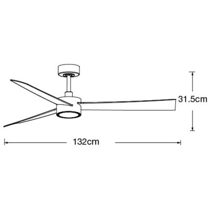 Lucci air 21610349- LED Димируем таванен вентилатор CLIMATE 1xGX53/12W/230V бял + дистанционно управление
