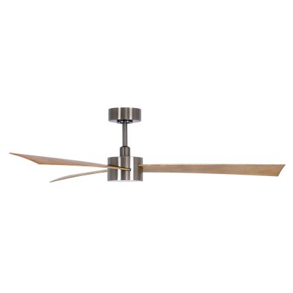 Lucci air 21610449 - LED Димируем таванен вентилатор CLIMATE 1xGX53/12W/230V кафяв/лъскав хром + дистанционно управление