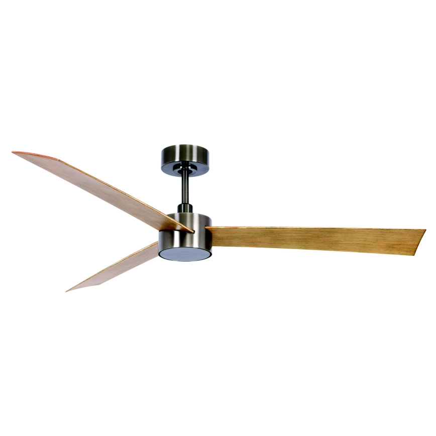 Lucci air 21610449 - LED Димируем таванен вентилатор CLIMATE 1xGX53/12W/230V кафяв/лъскав хром + дистанционно управление