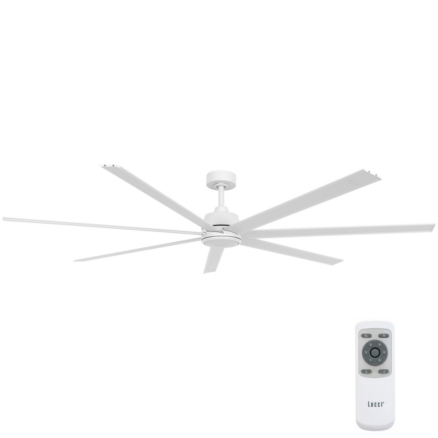 Lucci air 21610849 - Димируем таванен вентилатор ATLANTA 1xGX53/12W/230V бял + дистанционно управление