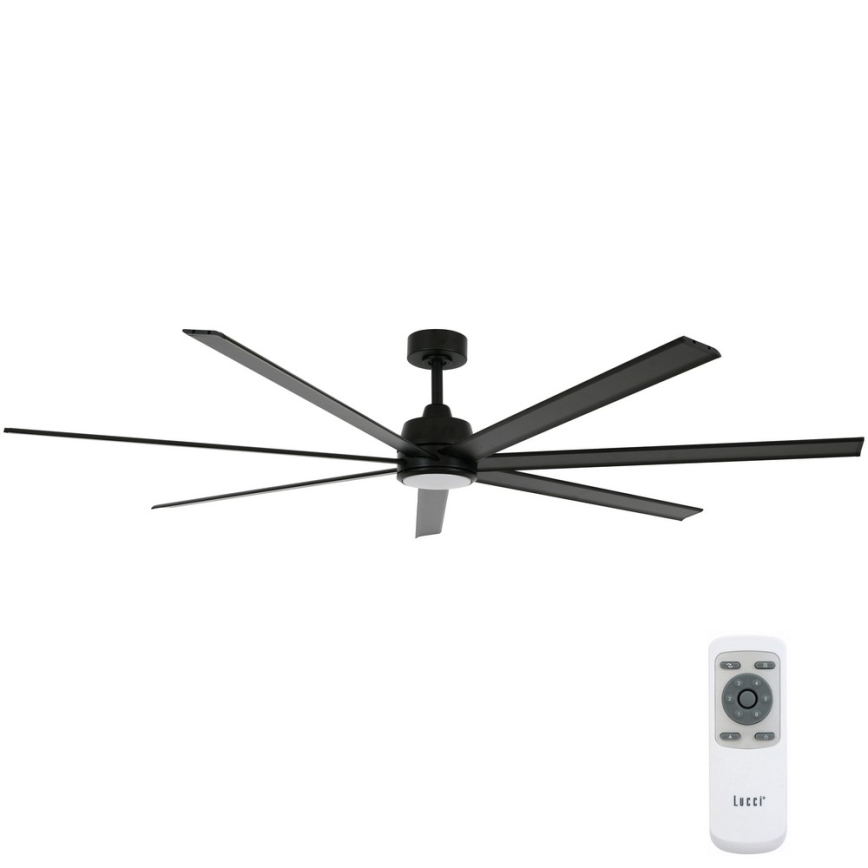 Lucci air 21610949 - Вентилатор за таван ATLANTA 1xGX53/12W/230V черен + дистанционно управление