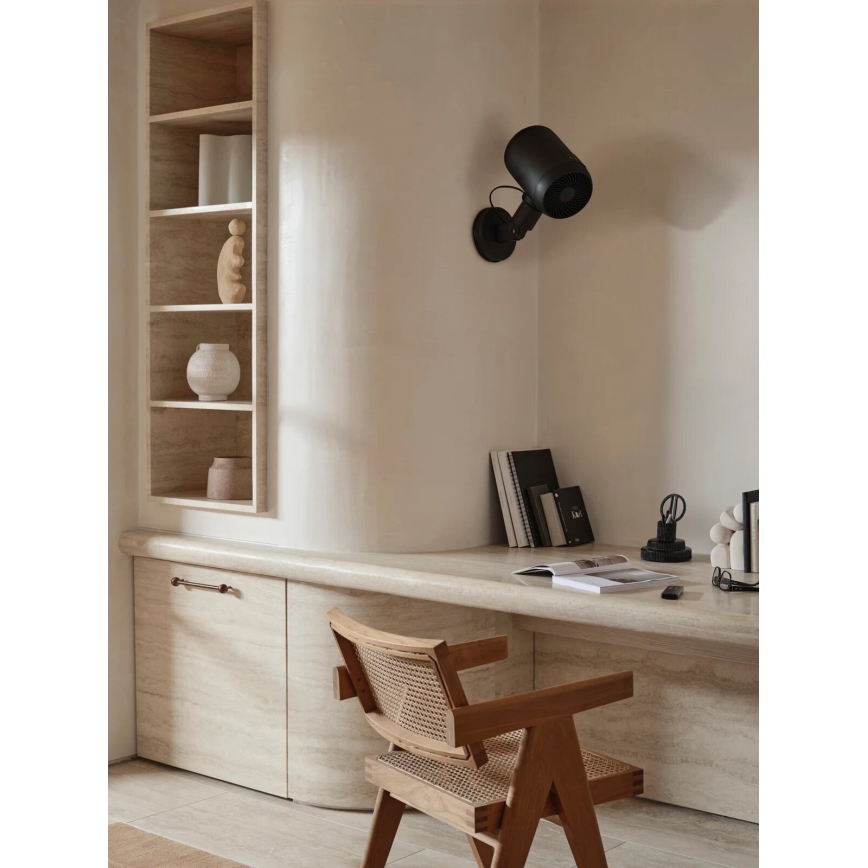 Lucci Air 21612649 - Стенен вентилатор JET 32W/230V черен + дистанционно управление