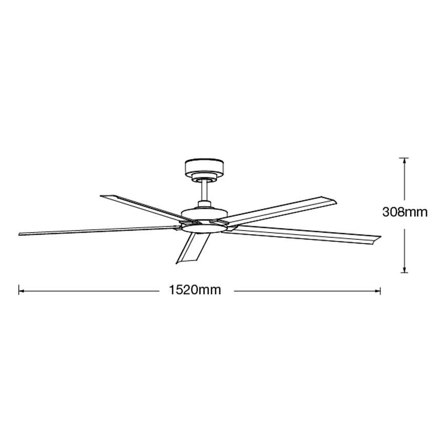Lucci air 21616149 - Таванен вентилатор MONZA IP55 черен + дистанционно управление
