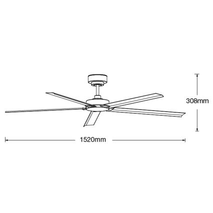 Lucci air 21616149 - Таванен вентилатор MONZA IP55 черен + дистанционно управление