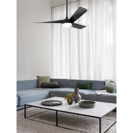 Lucci Air 21617149 - LED таванен вентилатор OSPREY с регулируема яркост 1xGX53/12W/230V Ø 132 см, черен + дистанционно управление
