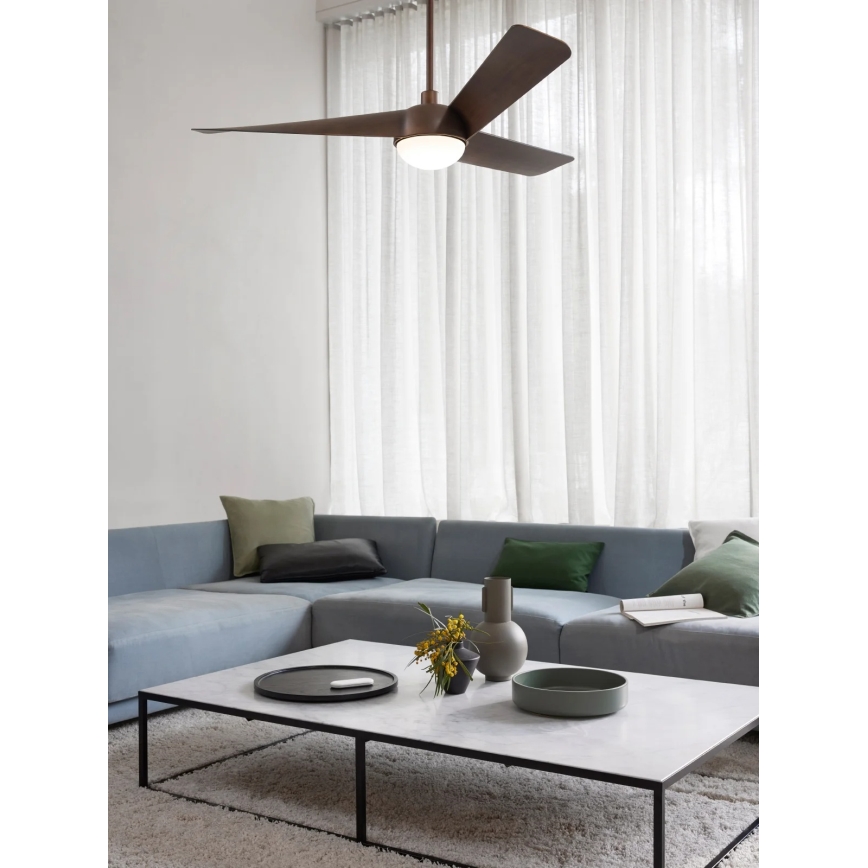 Lucci Air 21617249 - LED таванен вентилатор OSPREY с възможност за димиране 1xGX53/12W/230V диам. 132 см бронзов + дистанционно управление