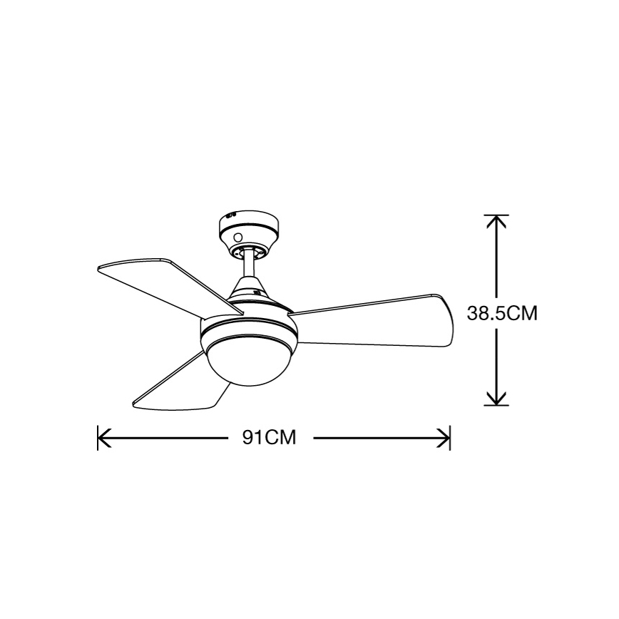 Lucci Air 512311 - Таванен вентилатор AIRLIE HUGGER 2xE27/15W/230V дървесен/кафяв Ø 91 см + дистанционно управление